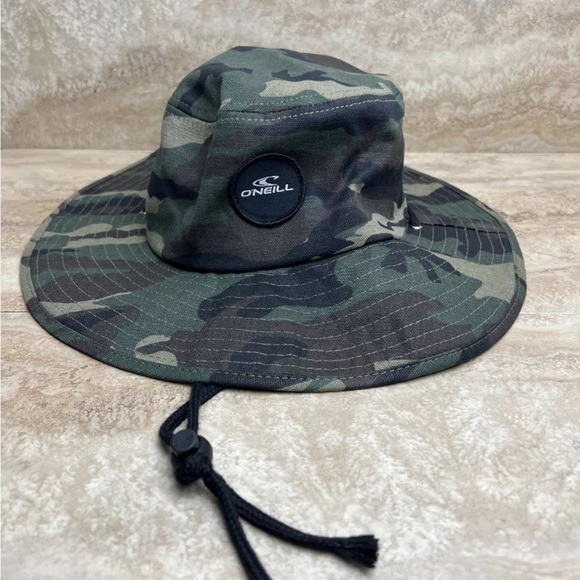 O'Neill Adult Camo Green Booney Bucket Hat Outdoor Drift Beach One Size - Picture 1 of 3